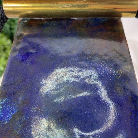 Enamel on metal hanging scroll wall art - Picture 13 of 14